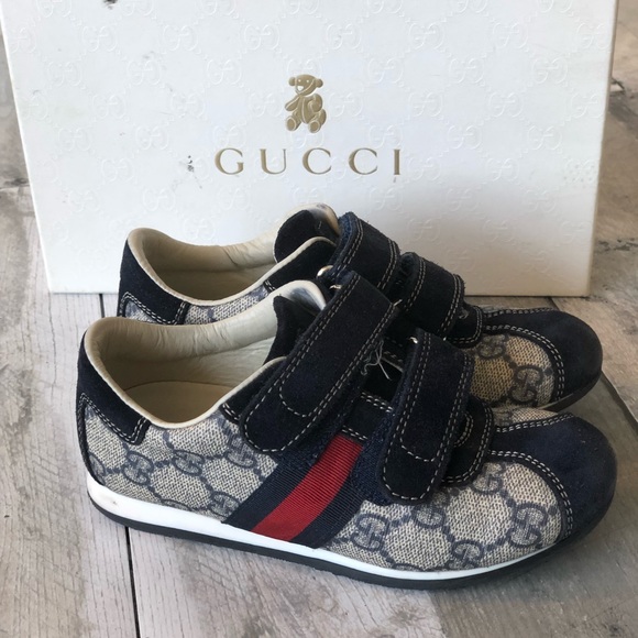 Gucci Other - Gucci Navy Blue Velcro Sneakers Size 11